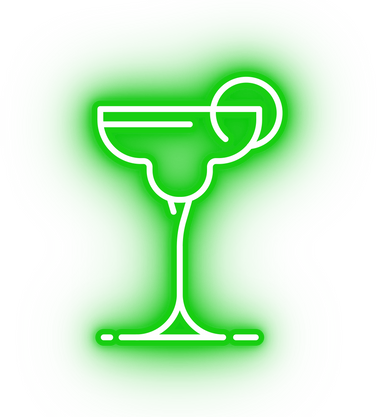 Neon green margarita icon